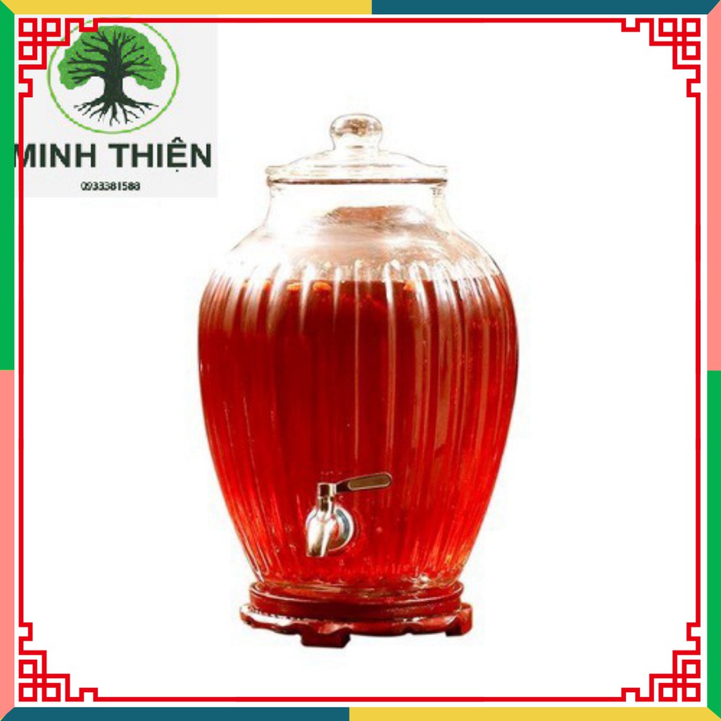 Bình Ngâm Rươu Sâm Thủy Tinh 217 10 Lít