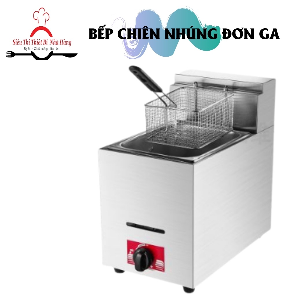 Bếp chiên nhúng đơn ga, Bếp chiên công nghiệp, BẢO HÀNH chính hãng 12 tháng