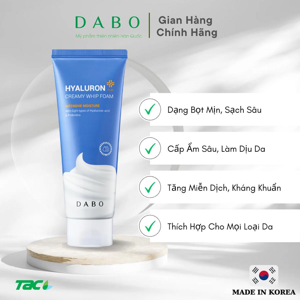 Sữa Rửa Mặt Siêu Cấp Ẩm DABO Hyaluron Creamy Whip Foam 150ml THIÊN ANH BEAUTY