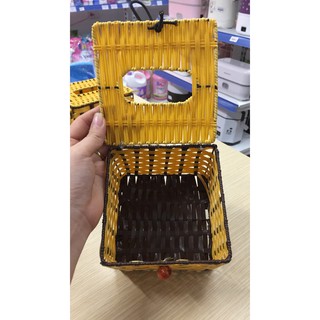 Hộp đựng giấy ăn mây hình vuông