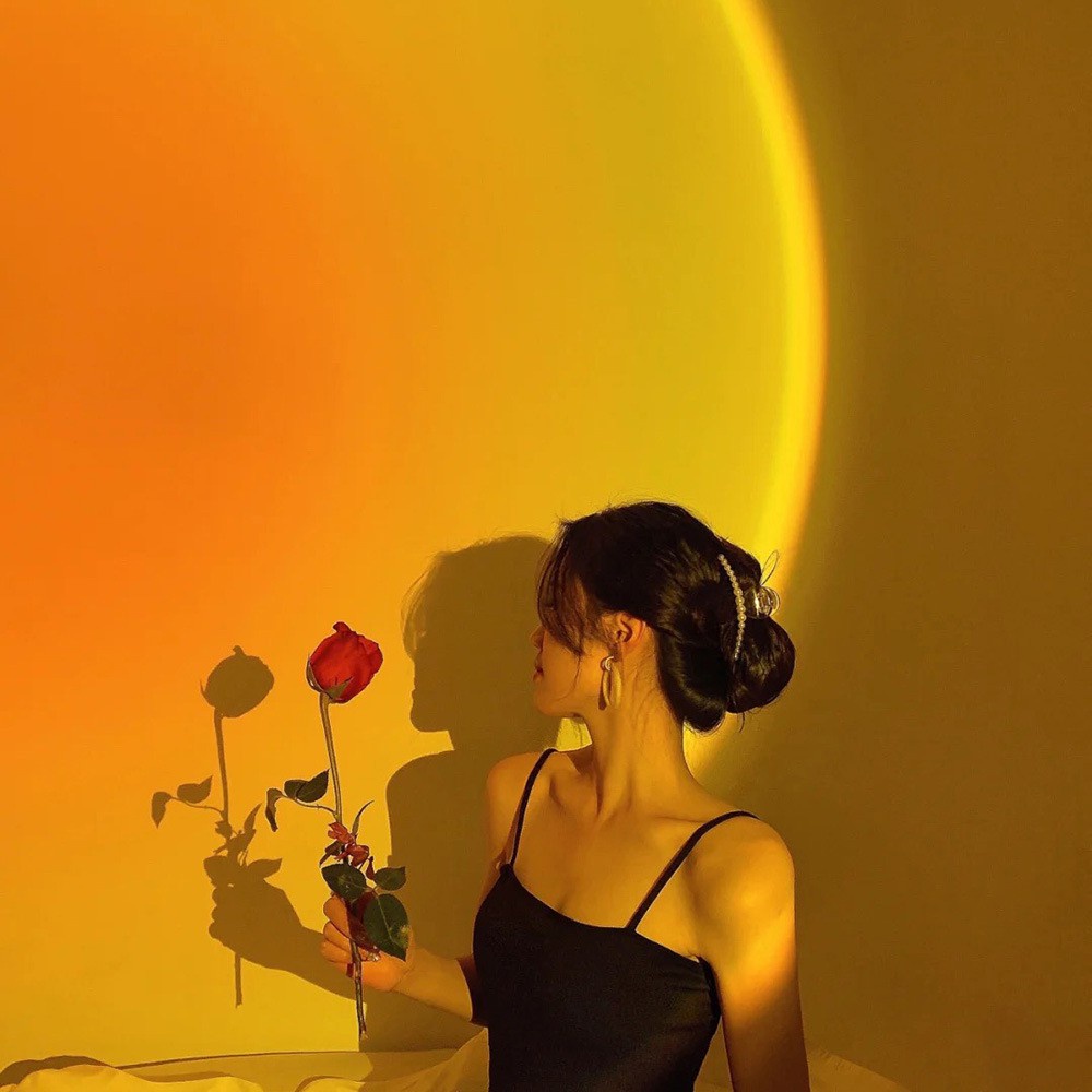 Đèn hoàng hôn sunset , đèn rose blackpink Tiktok Hot Đèn chiếu hoàng hôn, mặt trời, cầu vồng trang trí, chụp ảnh sống ảo