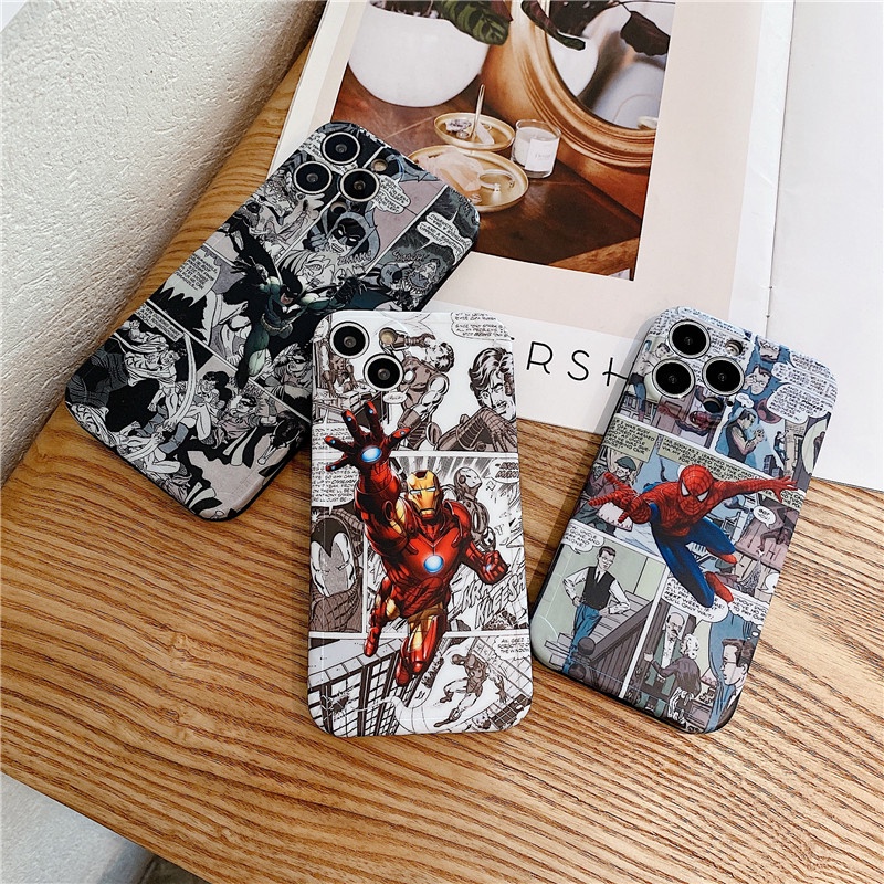 Hoạt Hình Ốp Điện Thoại Mềm Hình Siêu Anh Hùng marvel Cho iphone15 15pro 15promax 14 13 12 11 max x / xs xr xsmax 7p 8p