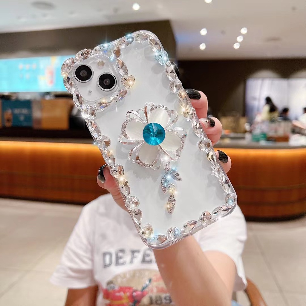 Ốp Điện Thoại tpu Mềm Trong Suốt In Họa Tiết Hoa Lấp Lánh Cho iPhone 12 pro max 11 pro max xs max xr x 7 8 plus 7+