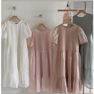 Đầm voan tay phồng - Tyribee Clothing