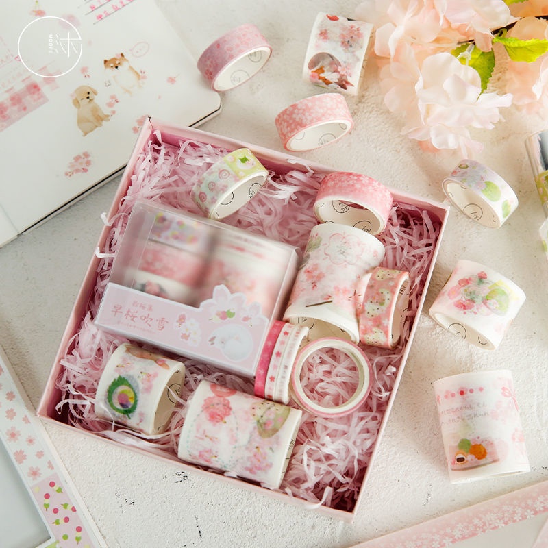 Set 6 Cuộn Băng Dính Washi Tape Văn Hóa Nhật Bản Trang Trí Scrapbook, Planner M3