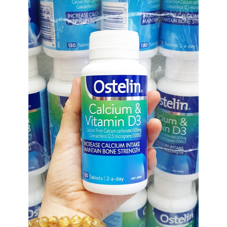 Viên uống Ostelin Calcium &amp; Vitamin D3 cho bà bầu chai 130 viên của Úc