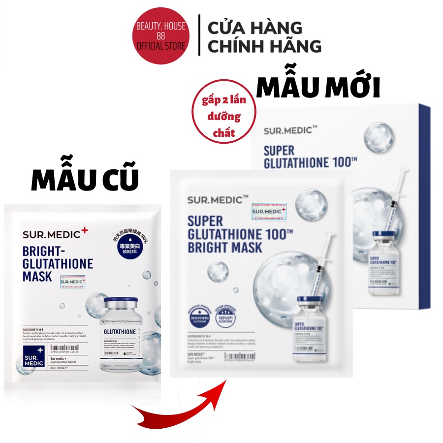 MẶT NẠ LÀM TRẮNG CHUYÊN SÂU - SUR.MEDIC BRIGHT GLUTATHIONE