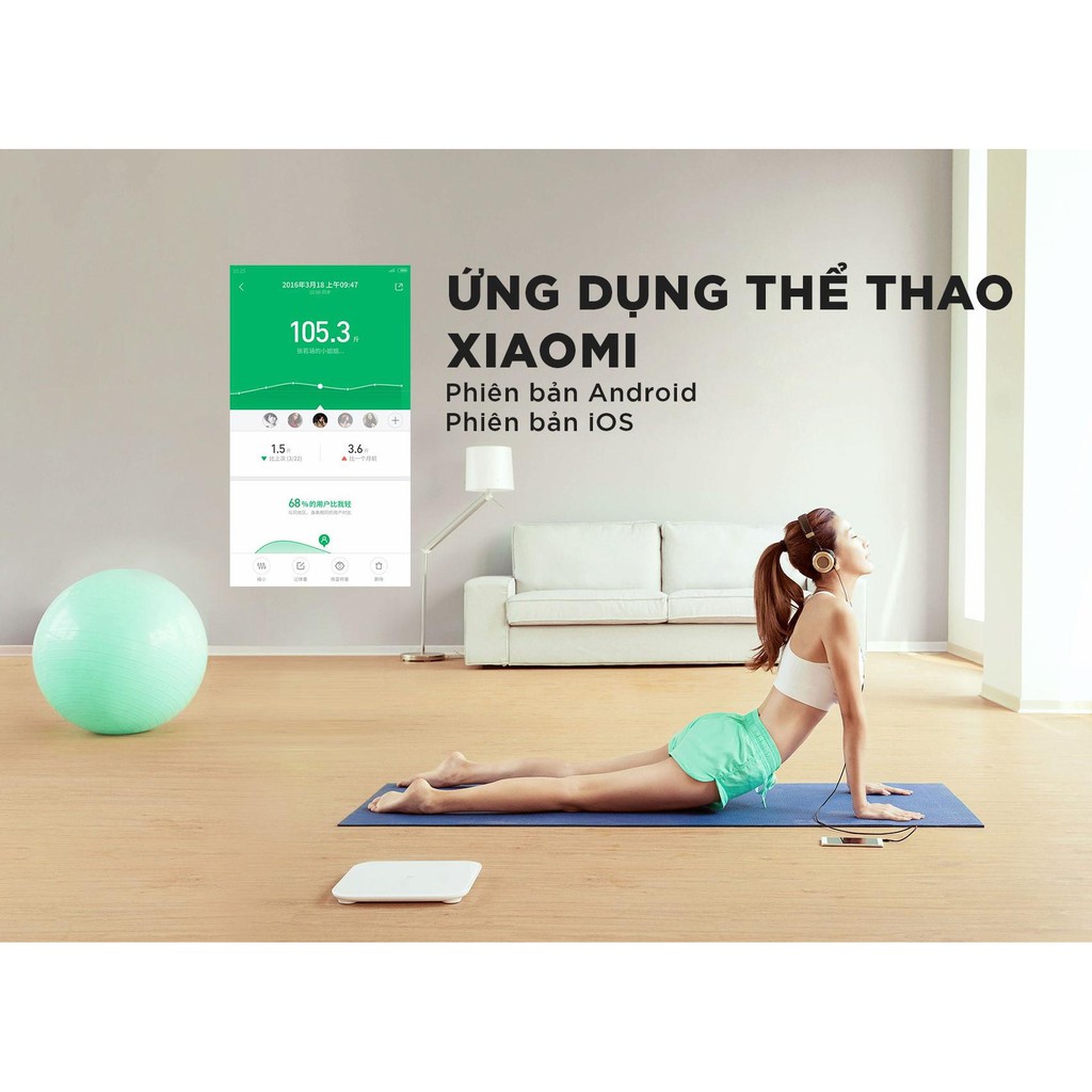 Cân sức khỏe thông minh Xiaomi Millet Scale 2 Bluetooh 5.0 cao cấp, chính xác thế hệ mới nhất