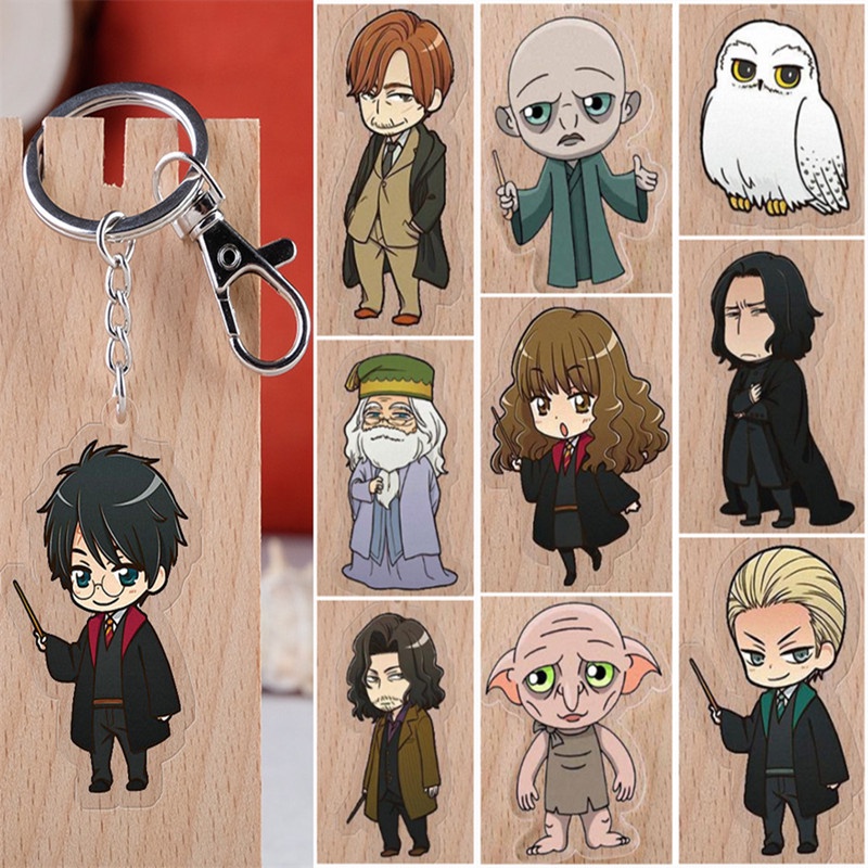 Móc Khóa Acrylic Hình Nhân Vật Phim Harry Potter Quà sinh nhật