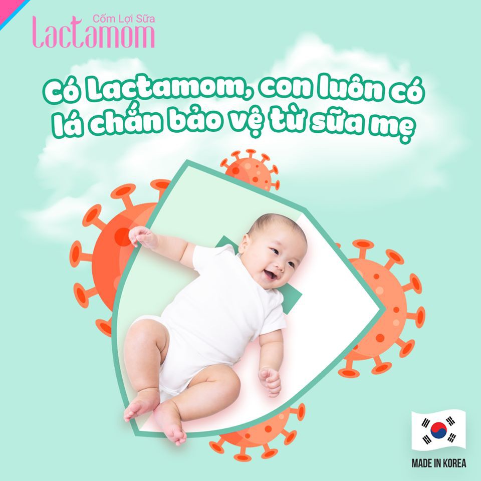 Cốm lợi sữa Lactamom. Hỗ trợ tăng tiết sữa và lợi sữa ngay sau khi sinh và trong suốt thời gian cho con bú