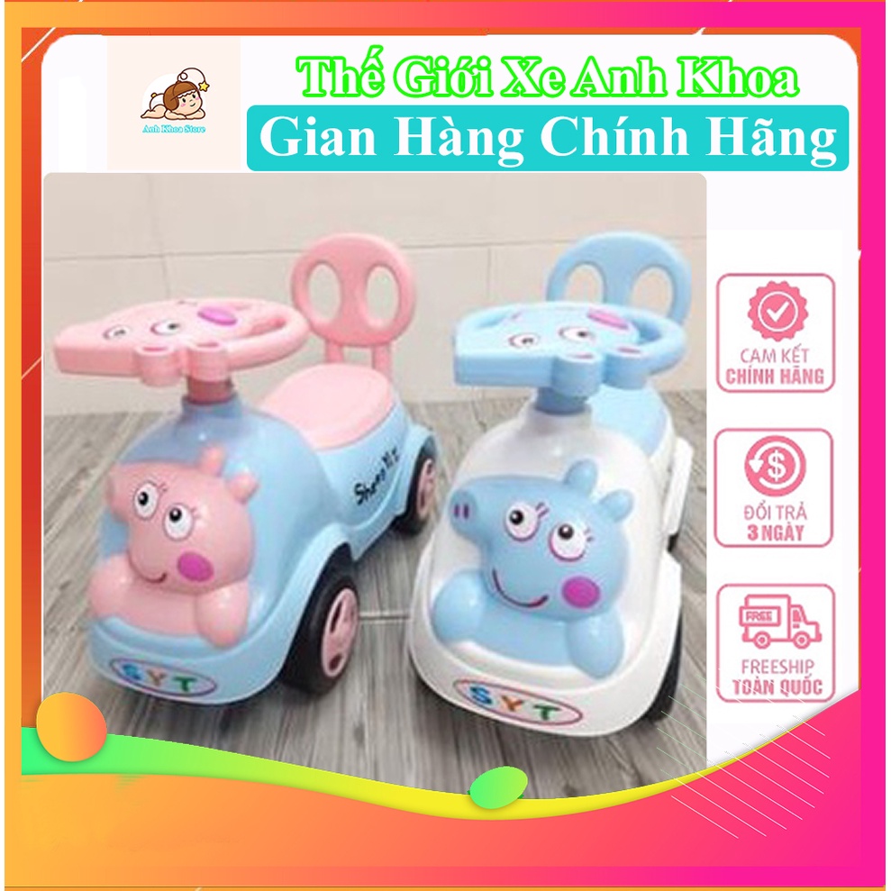 XE LẮC CHÒI CHÂN HEO PEPPA CÓ NHẠC +CÒI