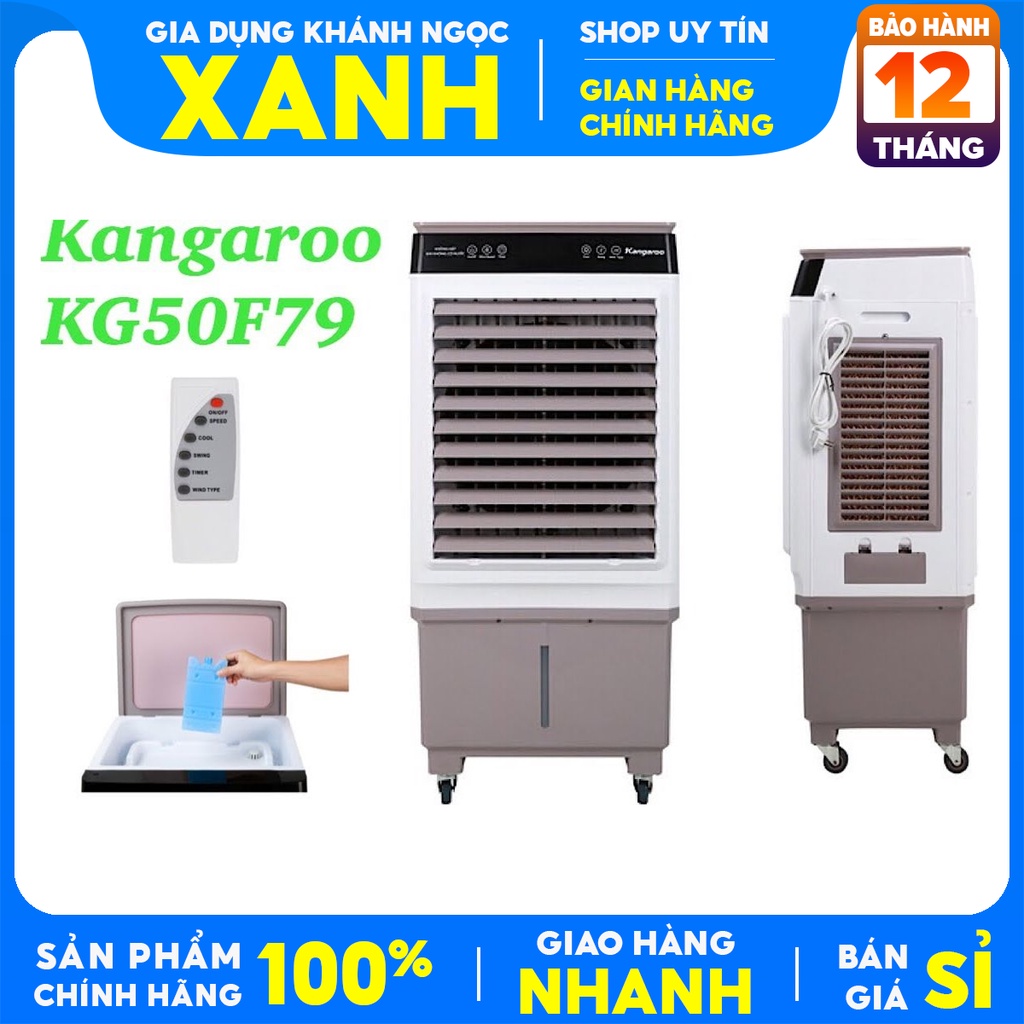 Quạt điều hoà hơi nước Kangaroo KG50F79 Trưng bày Mới 99%- Công suất 150 W, Bình nước 45 lít- Bảo hành 12 tháng