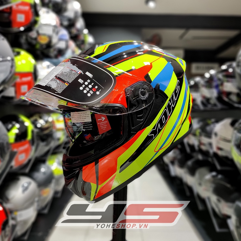 MŨ BẢO HIỂM YOHE 981  - FULLFACE 2 kính