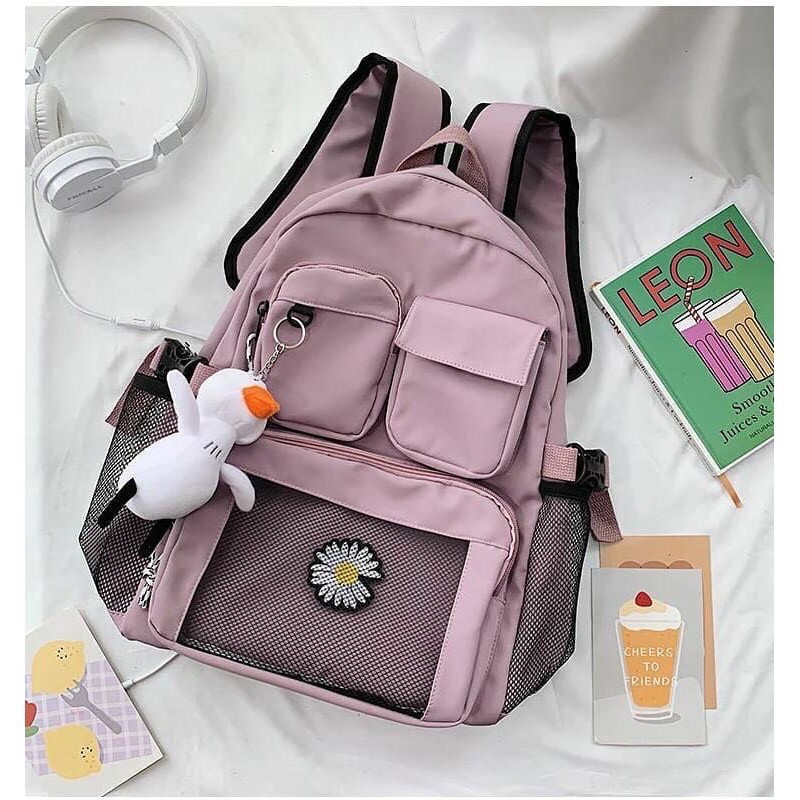 Balo vải canvas chất dày nhiều ngăn bền và tiện dụng