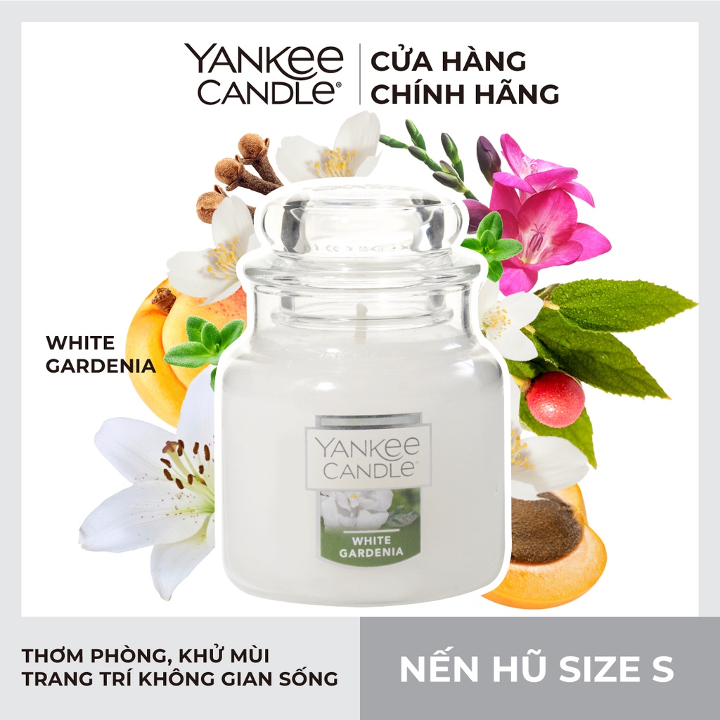 Nến hũ Yankee Candle size S - White Gardenia