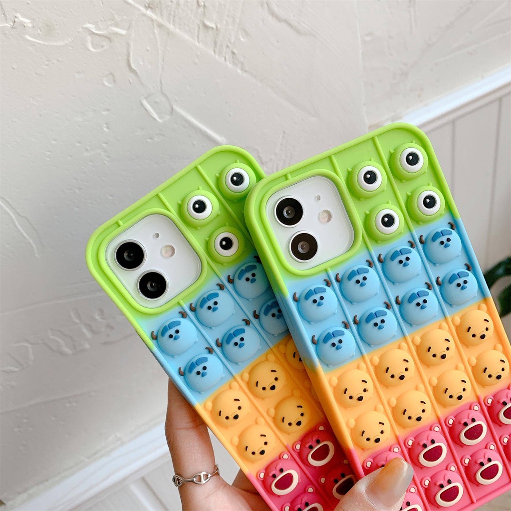 Ốp Điện Thoại Silicon Đồ Chơi Bóp Nhấn Họa Tiết Hoạt Hình Cho iPhone 11 12 13 Pro Max X Xs Xr 6 6s 7 8 Plus | BigBuy360 - bigbuy360.vn