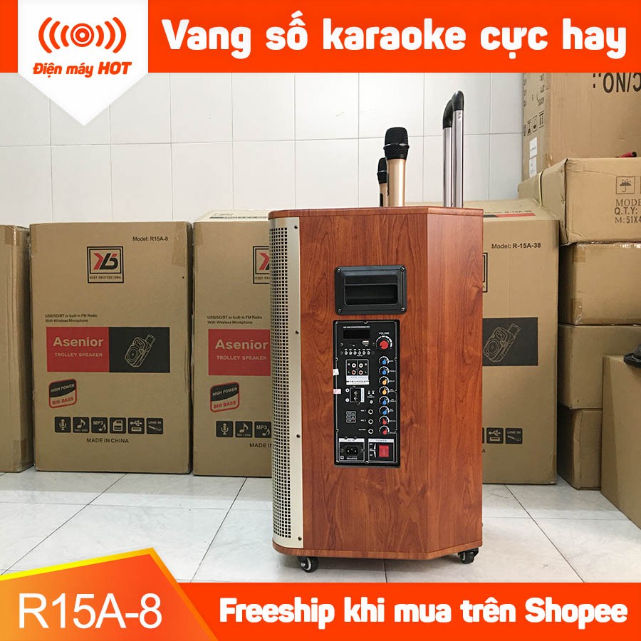 Loa kéo Karaoke Nghe nhạc RUBY R15A-8 Công suất 500w