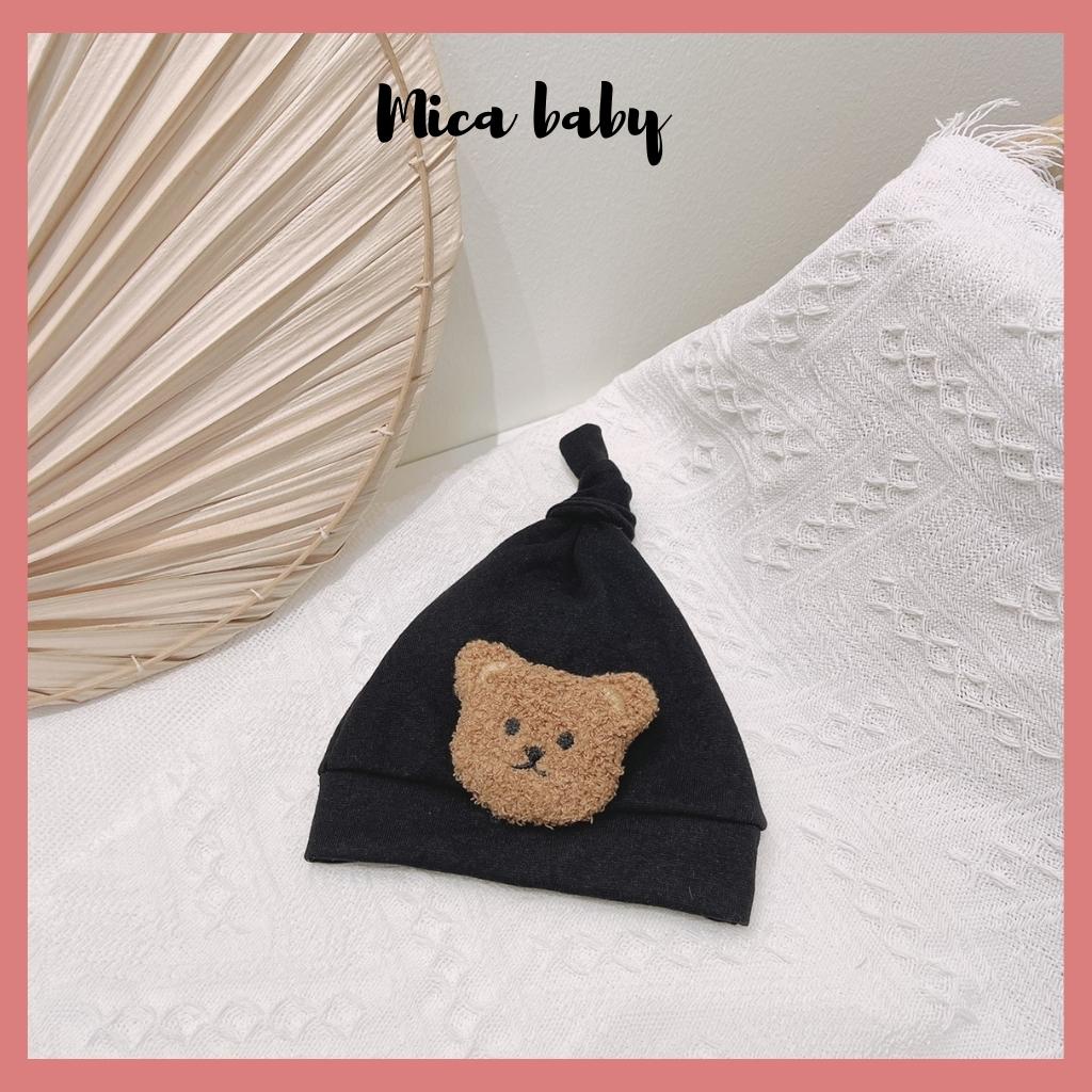 Mũ cotton gấu bông dễ thương cho bé sơ sinh Mica Baby MD63