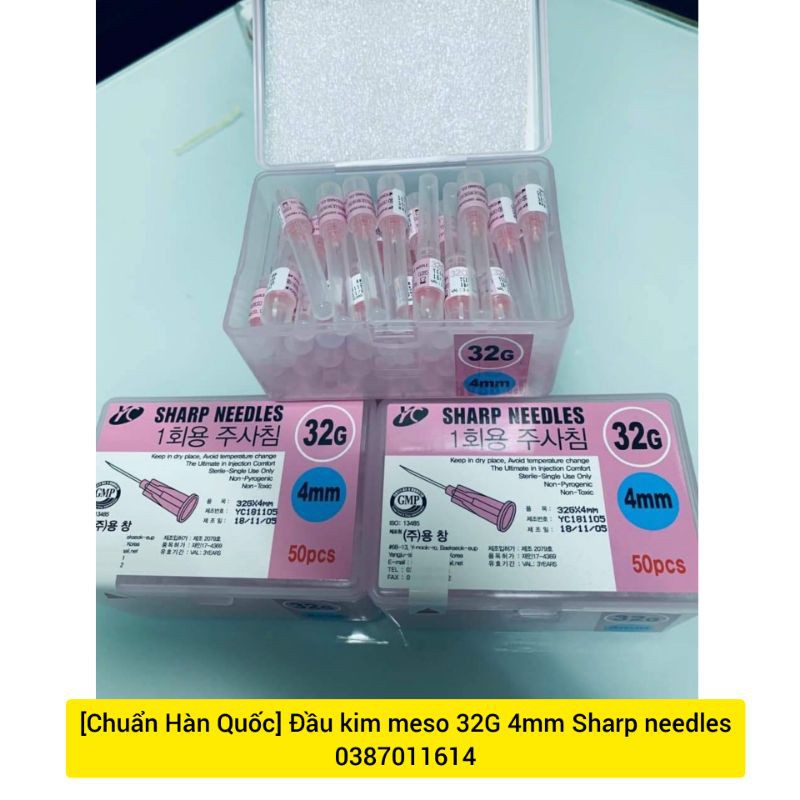 [Lẻ 1 cây] ĐẦU KIM TIÊM NANO 32G 4MM SHARP NEEDLES