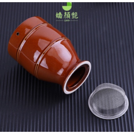 Cốc hút gốm sứ giác hơi ngải cứu ba tấm bảo vệ dày hai lớp nhỏ gọn/ Vải bọc lưới chống mài mòn tiện lợi