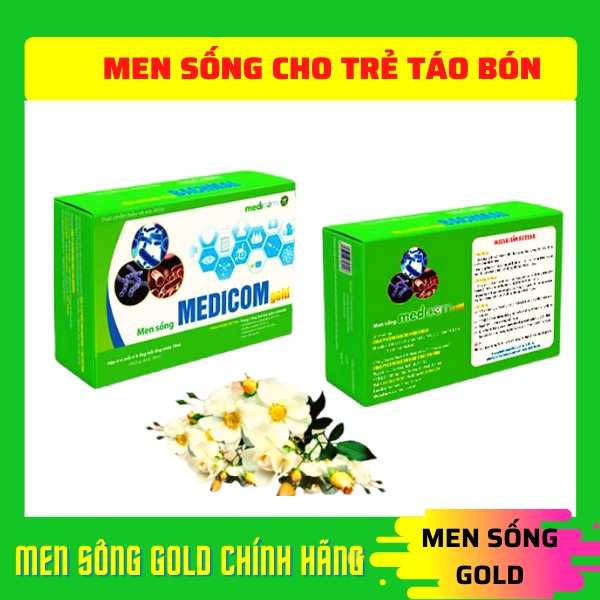 [ Chính hãng - Men tươi - Giá rẻ ]  Men sống bạch mai MEDICOM gold, cho trẻ táo bón,tiêu chảy, biếng ăn chậm lớn