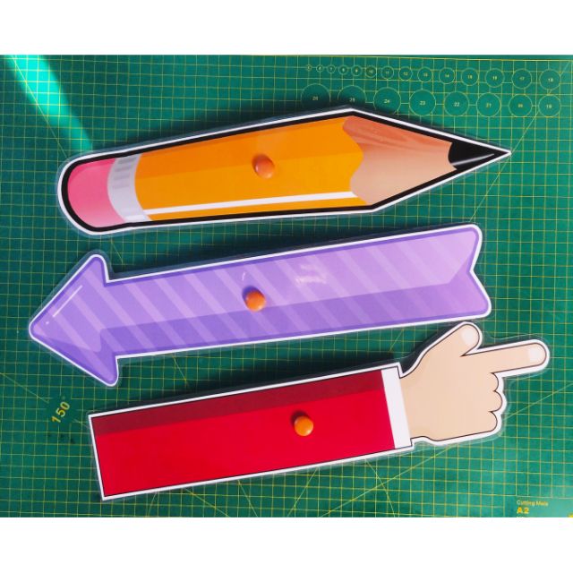 Mũi tên quay gắn bảng từ