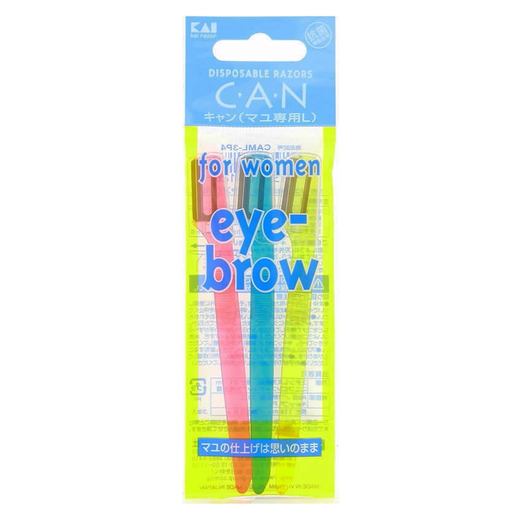 Bộ 3 chiếc dao cạo lông mày cho nữ KAI Can Eye Brow