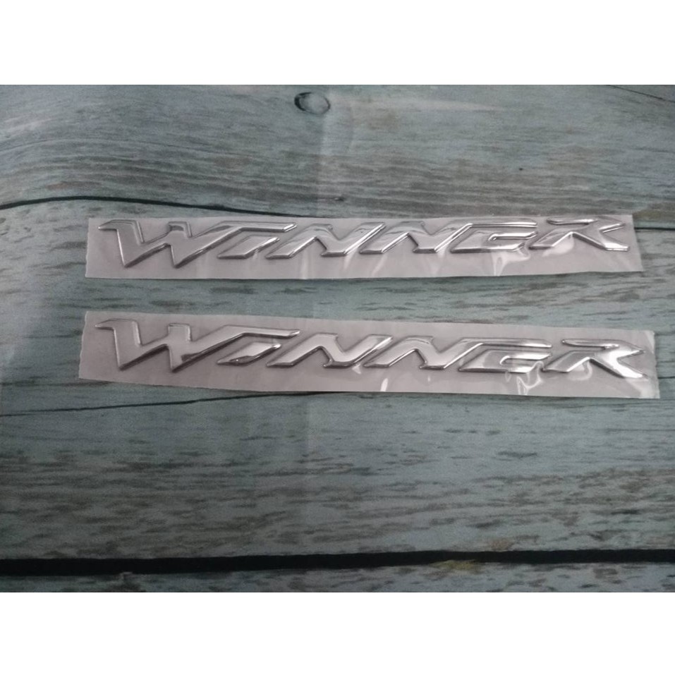 Bộ tem decal chữ nổi winner