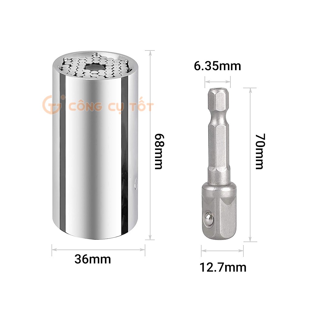 Khẩu đa hình 9-27mm ½ inch