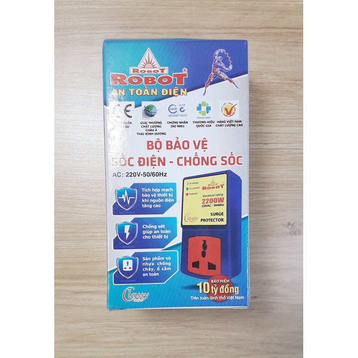 BỘ Ổ CẮM ROBOT SP2200 BẢO VỆ SỐC ĐIỆN VÀ CHỐNG SÉT CHO THIẾT BỊ ĐIỆN  CLASSY SERIES