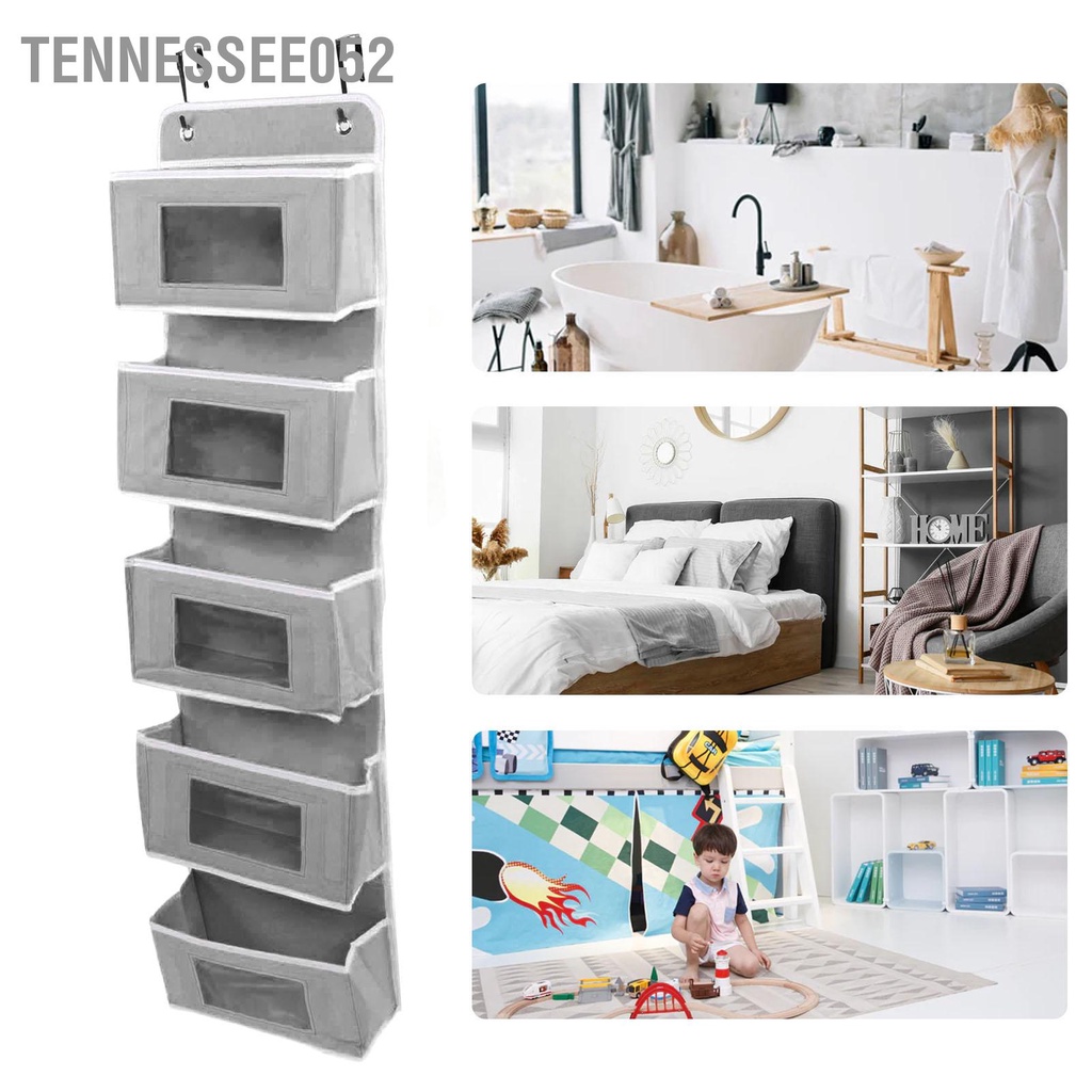 [Hàng Sẵn] Túi Đựng Đồ Treo Cánh Cửa Sau Bằng Vải Không Dệt Có 2 Móc Chịu Lực Tốt Tiện Dụng【Tennessee052】