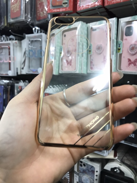 Ốp MEEPHONG lưng trong cứng viền màu iphone6/6s
