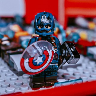 Lego Captain Đội trưởng Mỹ nhân vật Marvel lắp ghép