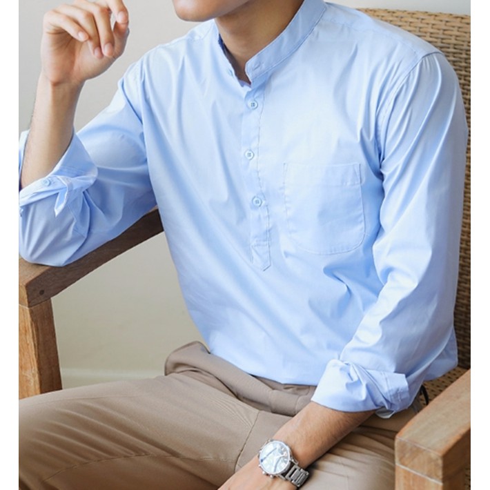 Áo sơ mi nam cổ trụ
