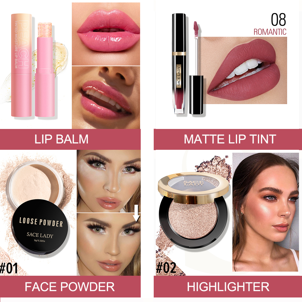 Bộ Mỹ Phẩm Trang Điểm 14 Món Sace Lady Gồm Son Môi Phấn Che Khuyết Điểm Bút Kẻ Mắt Bút Kẻ Lông Mày Kháng Nước 875g | BigBuy360 - bigbuy360.vn