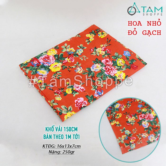 [VẢI DÀY ĐẸP HỌA TIẾT SẮC NÉT] Vải đỏ in họa tiết Vintage phong cách Việt Nam xưa khổ 150cm (bán theo mét tới)