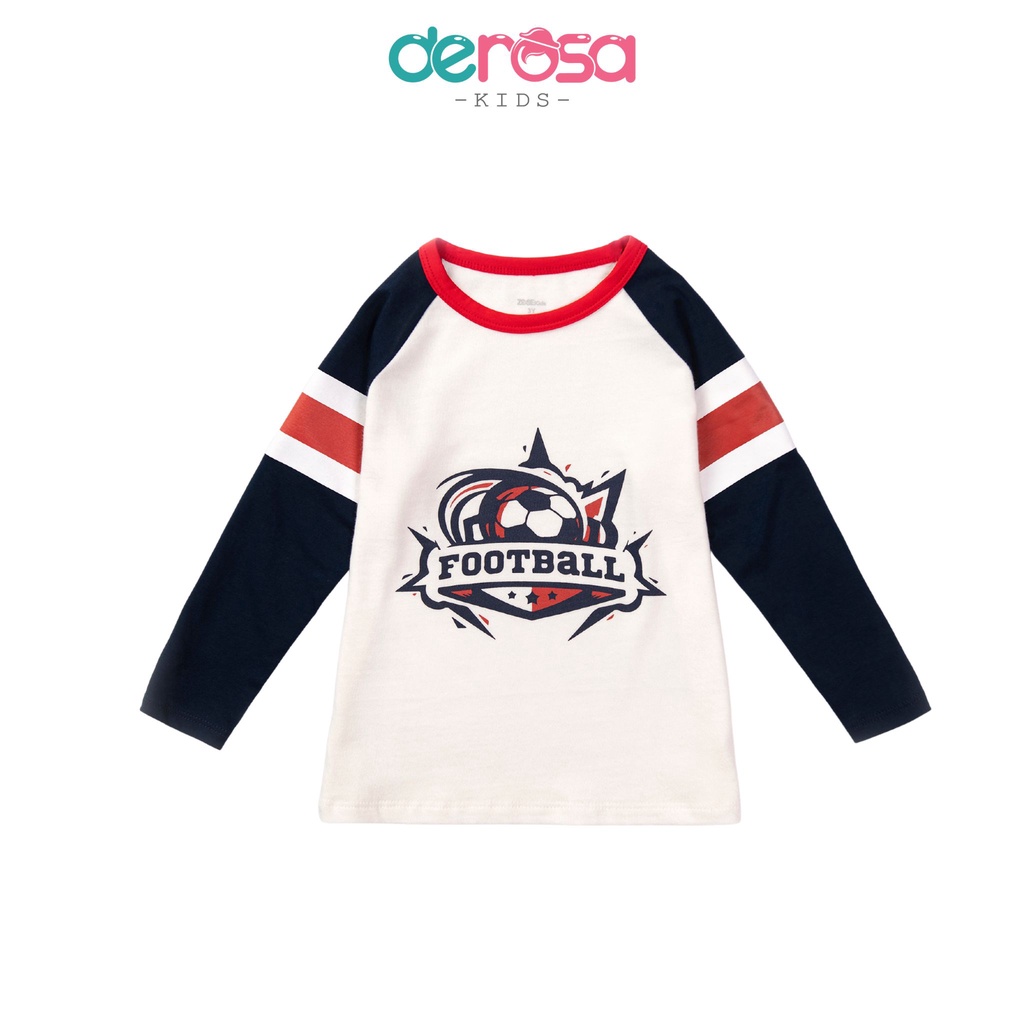 Áo dài tay thu đông bé trai DEROSA KIDS áo thun chất liệu cotton (2-6 tuổi) AWKDZ652A