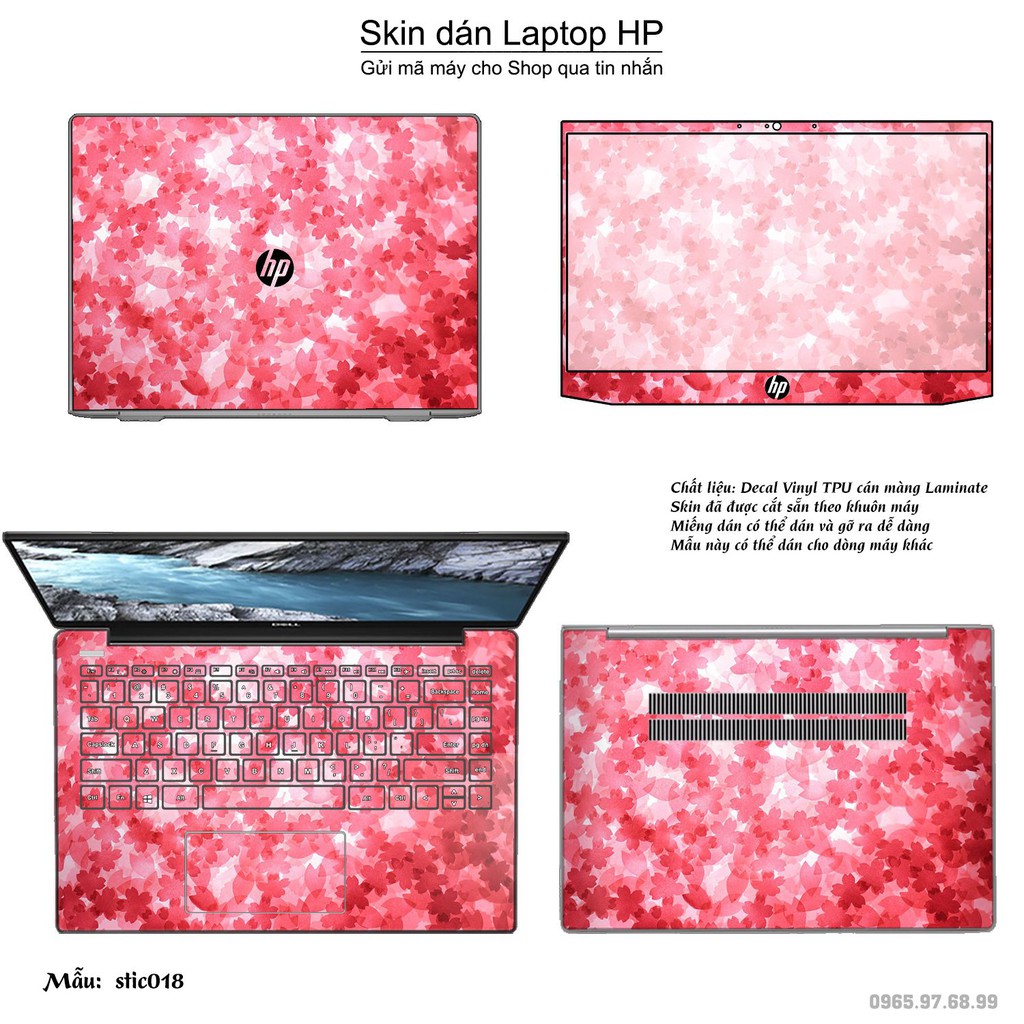 Skin dán Laptop HP in hình Hoa văn sticker nhiều mẫu 3 (inbox mã máy cho Shop)