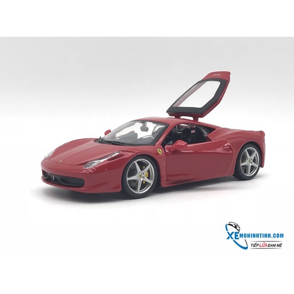 XE MÔ HÌNH FERRARI 458 ITALIA 1:24 BBURAGO (ĐỎ)