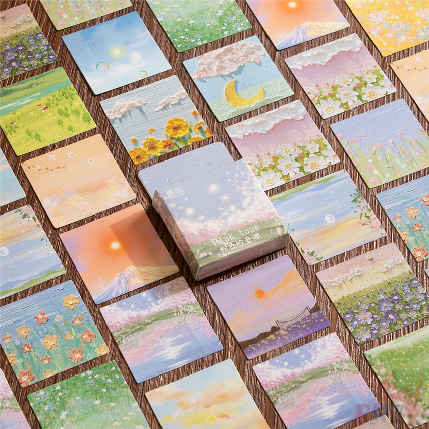 ❉ Miếng Dán Trang Trí Nhiều Màu Sắc Xinh Xắn ❉ Hộp 45 Miếng Dán Sticker Trang Trí Sổ Lưu Niệm