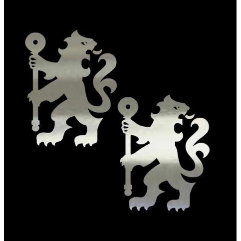 Set 2 Miếng Dán Xe Hơi/Xe Tải/Laptop Hình Câu Lạc Bộ CHELSEA FC Chrome 6 inch
