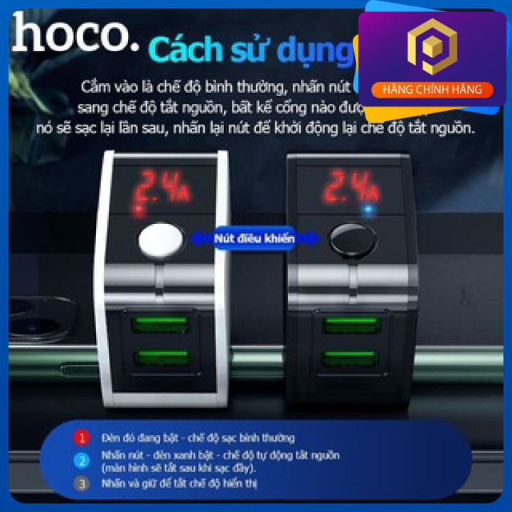 [ chính hãng] Củ Sạc Nhanh Hoco HK5 Dual USB Tự Ngắt Khi Đầy Pin | BigBuy360 - bigbuy360.vn