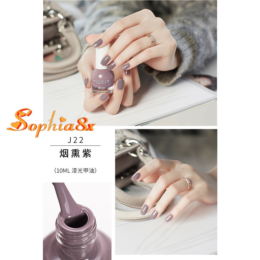 Sơn móng tay Maycreate Water Based Nail Color - Sơn bóc an toàn không hại móng mẫu mới 2019 J21 - J40