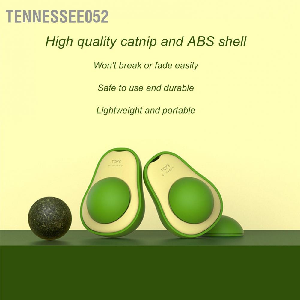 Hàng HOT Bóng đồ chơi gắn tường đựng cỏ bạc hà cho mèo mài răng sáng tạo làm sạch răng xoay Hình dạng quả bơ 【Tennessee052】