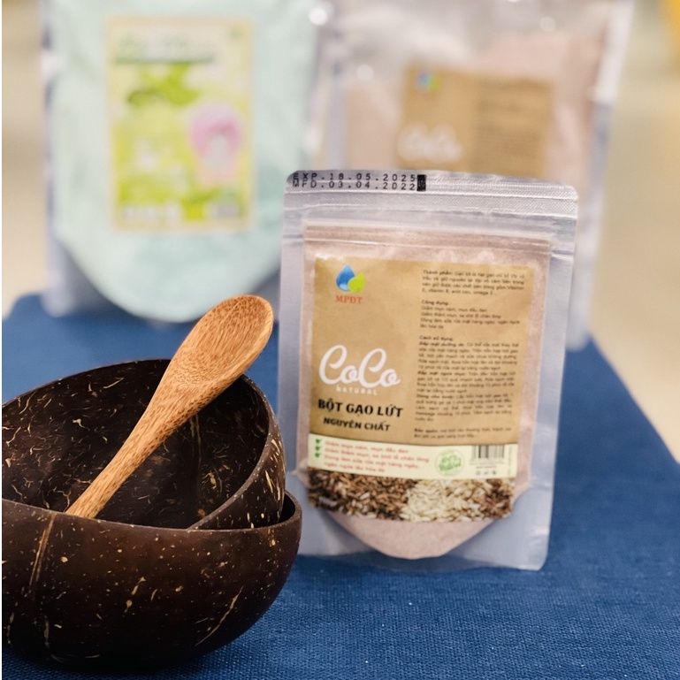 (Hàng mới) Tinh bột cám gạo lứt,bột rửa mặt,kiềm dầu,giảm nhờn  đẹp da, trắng da, thu nhỏ lỗ chân lông,............