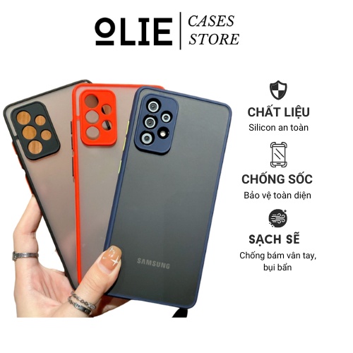 Ốp lưng Samsung A13 A23 A33 5g A53 5g A73 nhựa nhám PC chống bẩn bảo vệ camera