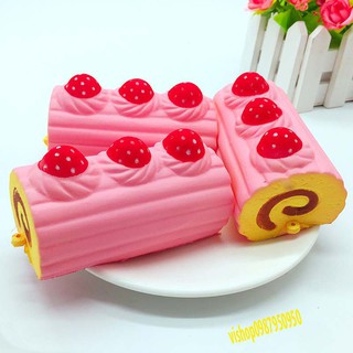 SQUISHY BÁNH BÔNG LAN CUỘN 3 DÂU
