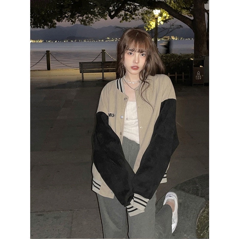 Áo BomBer Nỉ Nhung Hoạ Tiết Năng Động Kèm Ảnh Thật