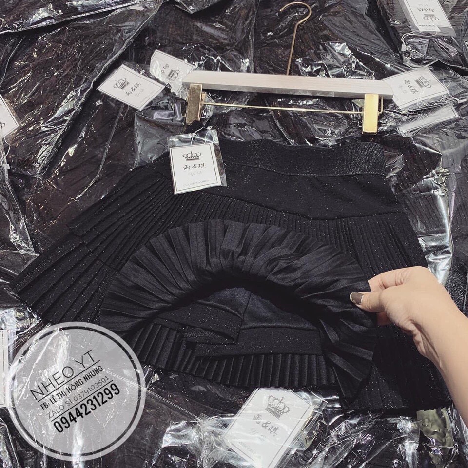 Chân váy xếp ly nhũ 2 tầng Mã 816 | BigBuy360 - bigbuy360.vn