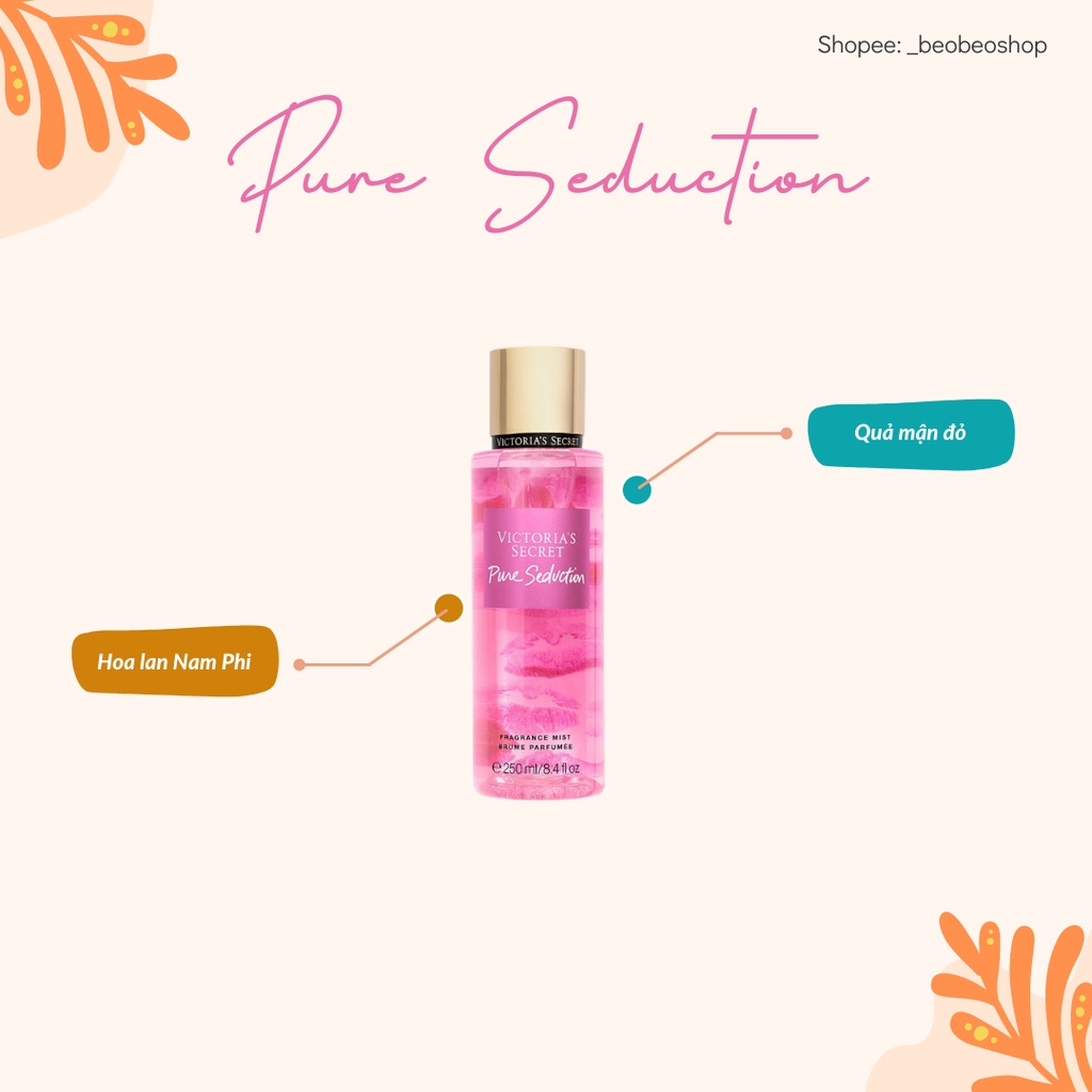 Xịt thơm bodymist Victoria’s Secret Pure Seduction - 250ml